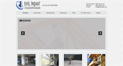 Desktop Screenshot of ehilinsaat.com